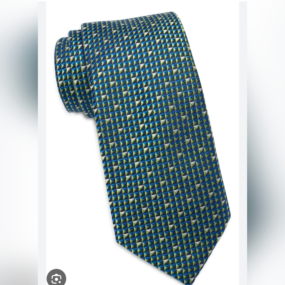 Ted Baker Men's Silk Diamond Print Tie Luxury Elegant